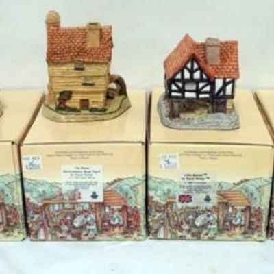 1133	6 DAVID WINTER HAND PAINTED COTTAGES, THE ROSE COTTAGE, THE RECTORY, OXFORDSHIRE GOAT YARD, LITTLE MARKET, GLOUCESTERSHIRE...