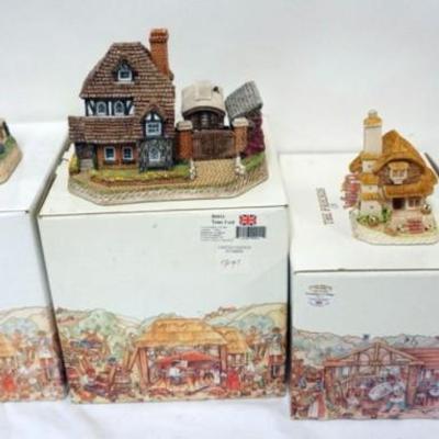 1166	4 DAVID WINTER HAND PAINTED COTTAGES, GRANDMA'S COTTAGE, FIRST BORN COTTAGE, GRISELDA'S COTTAGE AND TOMS YARD,...