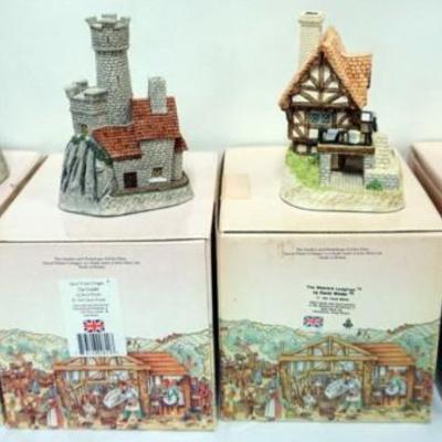 1147	4 DAVID WINTER HAND PAINTED COTTAGES, CROFTER'S COTTAGE, WINDMILL, THE CITADEL AND THE WEAVERS LODGINGS,  APPROXIMATELY 4-5  IN H
