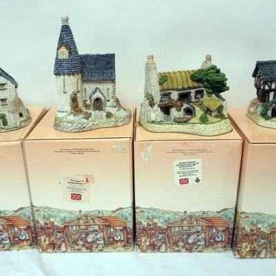 1156	4 DAVID WINTER HAND PAINTED COTTAGES, TAMAR COTTAGE, INGLENOOK COTTAGE, THE CHAPEL AND THE HOUSE ON THE LOCH,  APPROXIMATELY 4-5  IN H
