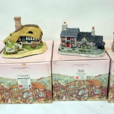 1150	4 DAVID WINTER HAND PAINTED COTTAGES, THE GILLIE'S COTTAGE, TOLLKEEPER'S HOUSE, HOME GUARD AND Y DDRAIG GOCH,...