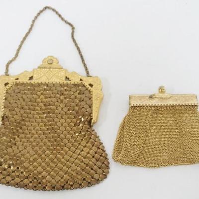 1195	GROUP OF 2 ANTIQUE LADIES MESH EVENING BAGS, LARGEST APPROXIMATELY 6 IN
