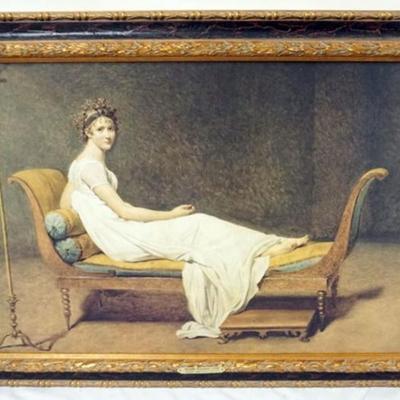 1161	FRAMED CONTEMPORARY COPY OF *PORTRAIT OF MADAME RECAMIER* APPROXIMATELY 24 IN X 32 IN OVERALL
