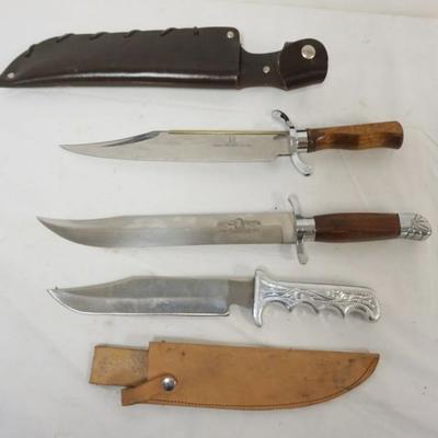 1127	GROUP OF 3 KNIVES, *BOWIE*, *BUFFALO BILL CODY*, LONGEST APPROXIMATELY 16 IN 
