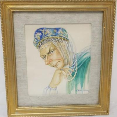 1155	ARTIST SIGNED WATERCOLOR, G. ALEXANDROFF, 
