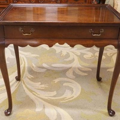 1282	MAHOGANY 1 DRAWER LAMP TABLE STAND, APPROXIMATELY 30 IN X 19 IN X 27 IN H
