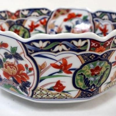 1114	ASIAN PANEL SIDED BOWL, APPROXIMATELY 8 IN X 4 IN H

