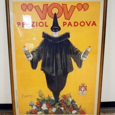 1175	LARGE FRAMED ITALIAN ADVERTISING POSTER, APPROXIMATELY 41 IN X 57 IN
