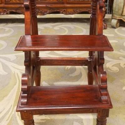 1280	MAHOGANY LIBRARY STEPS, APPROXIMATELY 19 IN X 20 IN X 32 IN H
