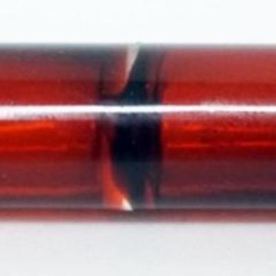 1182	RUBY GLASS DOUBLE PERFUME WITH TOOLED SILVER END CAPS, APPROXIMATELY 4 IN LONG
