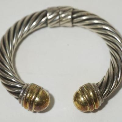 1202	D. YURMAN STERLING SILVER BRACELET, MARKED D. YURMAN 585 925, 1.56 OZT TOTAL WEIGHT
