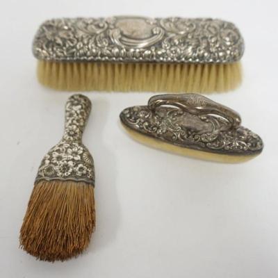 1238	2 STERLING SILVER BRUSHES AND NAIL BUFFER
