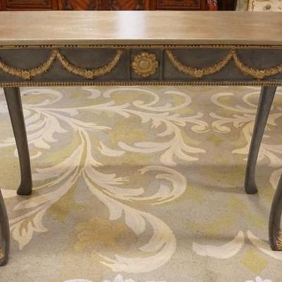 1283	FAUX PAINT DECORATED HALL ENTRY TABLE, APPROXIMATELY 44 IN X 20 IN X 32 IN H
