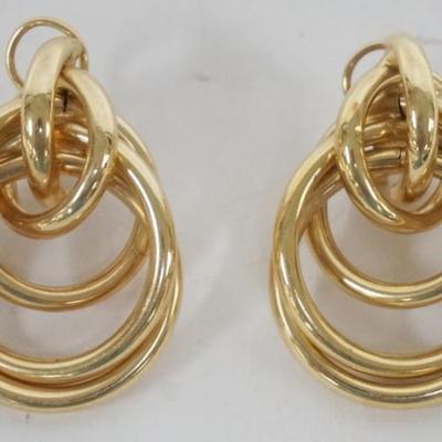 1233	14K GOLD LADIES EARRINGS, 10.05 DWT
