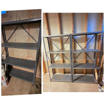 Lot #242 - Three Metal Shelving Units