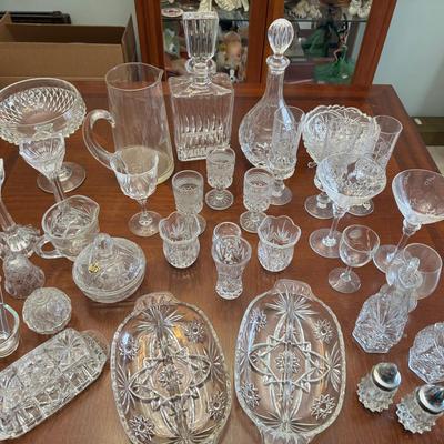 Lot 200: Crystal And Leaded Glass Decanters, Glasses And More 