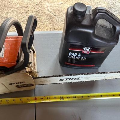 15” Stihl Chain Saw With Jug Of Oil (MS170)
