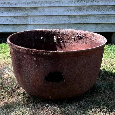 Antique Cast Iron Cauldron Wash Pot