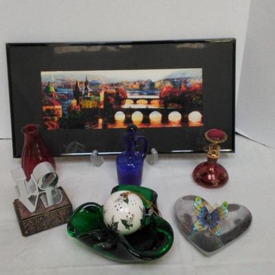 Framed Picture with other misc. items