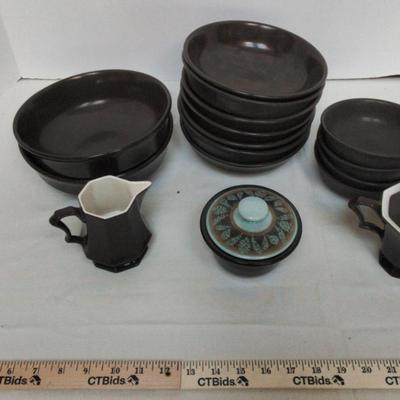 Assorted Stoneware Bowls and misc items