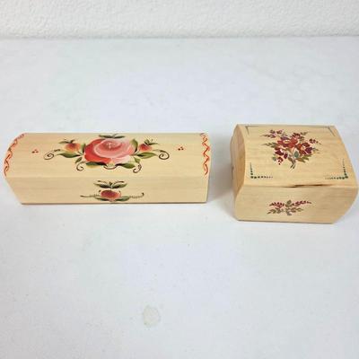 Lot #147 - Russian Hand Painted Wooden Boxes