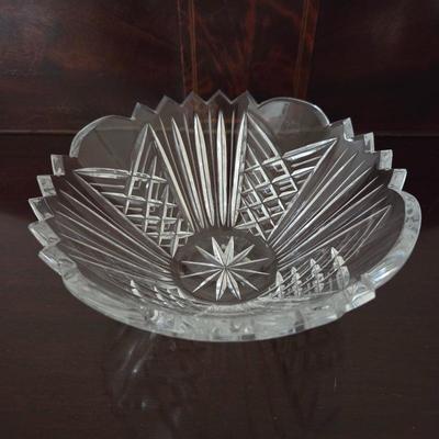 Lot #161 - Vintage Ceska Czech Hand Cut Crystal Bowl