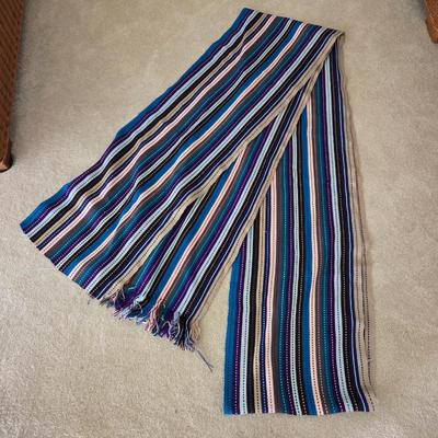 Lot #218 - Middle Eastern Runner Rug Fabric 19ft Unfinished End