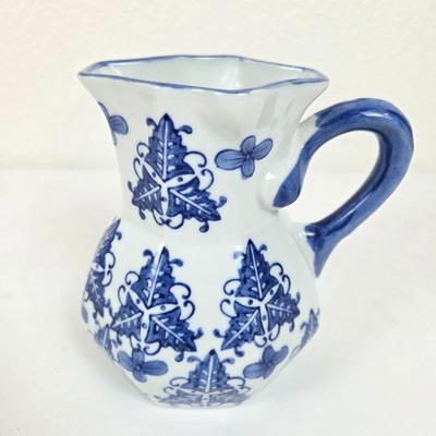 Lot #136 - Blue & White Ceramic Water Pitcher