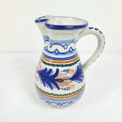 Lot #129 - Spanish Talavera de la Reina Ceramic Pitcher