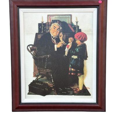 NORMAN ROCKWELL GICLEE DOCTOR AND THE DOLL