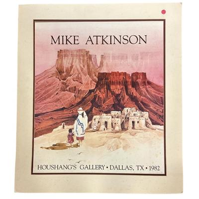 1982 MIKE ATKINSON EXHIBITION POSTER DALLAS