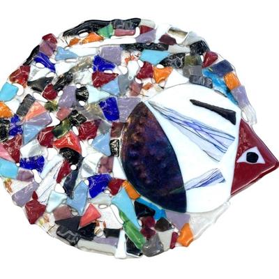 MARILYN CATLOW FUSED ART GLASS FISH SCULPTURE