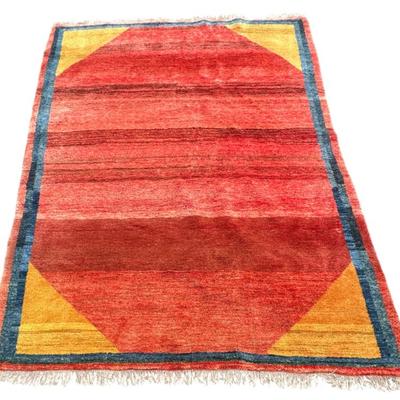 HAND KNOTTED WOOL PESHAWAR GABBEH RUG