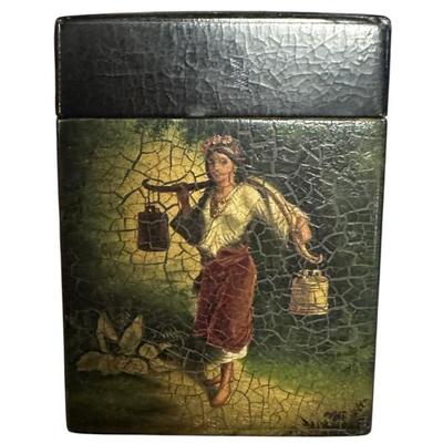 ANTIQUE RUSSIAN LUKUTIN LACQUER BOX