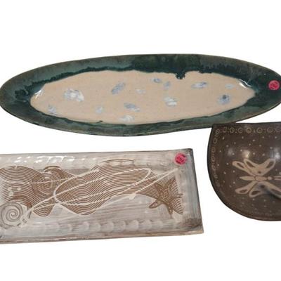 3 PIECES OF STUDIO ART POTTERY