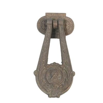 ANTIQUE BRONZE / BRASS NORTH WIND MAN DOOR KNOCKER