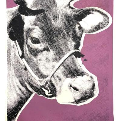 WARHOL 1977 COW WALLPAPER SCREEN PRINT SEATTLE