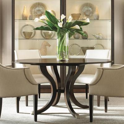 CENTURY FURNITURE TRIBECA ROUND WOOD DINING TABLE