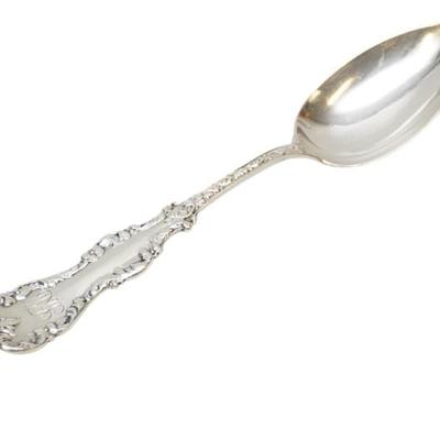 ORNATE STERLING 1890 HAMILTON & DIESINGER SERVING SPOON