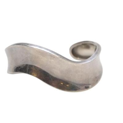 VINTAGE MODERNIST STERLING SILVER 925 MEXICAN CUFF BRACELET