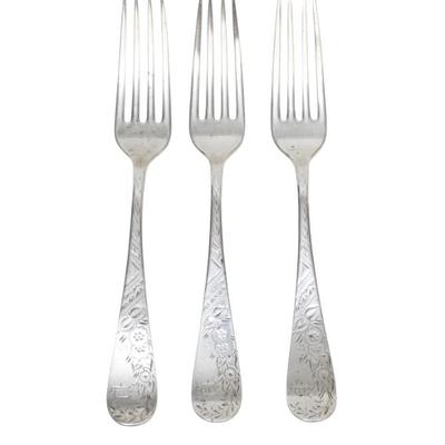 3 STERLING SILVER 1880 FORKS TOWLE