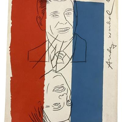ANDY WARHOL INVITATION (ELECTION NIGHT 1984)