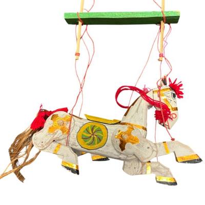 VINTAGE BURMESE FOLK ART HORSE MARIONETTE