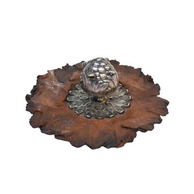 RARE TIFFANY SILVER & LEATHER PAPER WEIGHT