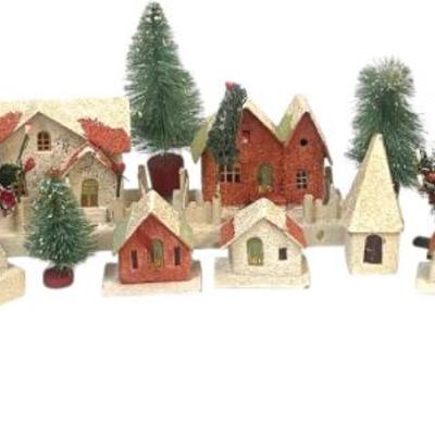 VINTAGE JAPAN PUTZ HOUSE CHRISTMAS VILLAGE