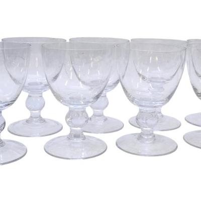 8 LARGE CRYSTAL GOBLETS
