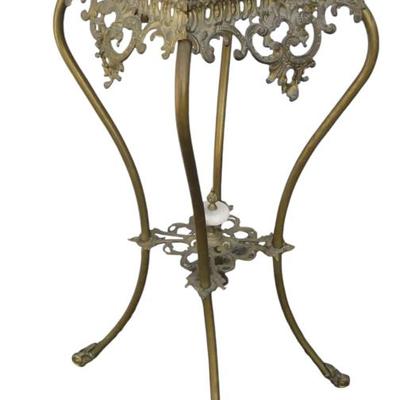 ANTIQUE FRENCH GILT BRONZE & MARBLE PLANT STAND