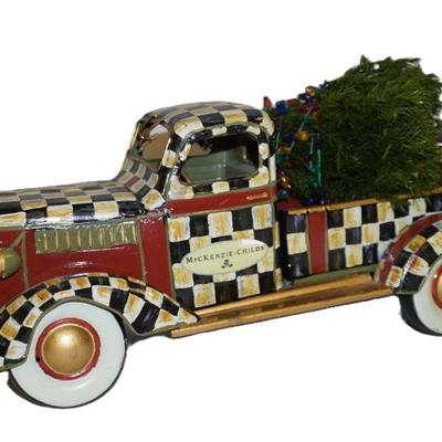 MACKENZIE-CHILDS COURTLY CHECK HOLIDAY TRUCK