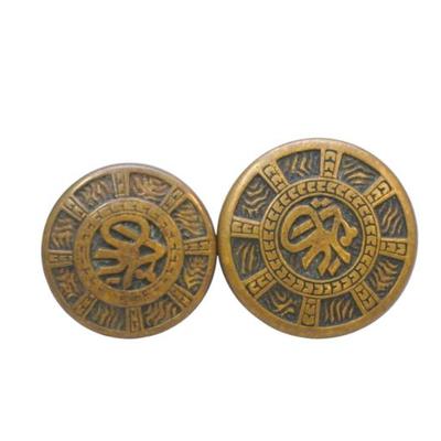 2 ANTIQUE MALLORY WHEELER c 1880 ARABIC DOORKNOBS