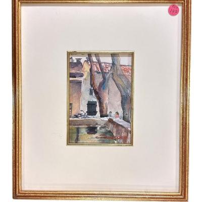 ELEANOR COX CUCURON FRANCE WATERCOLOR
